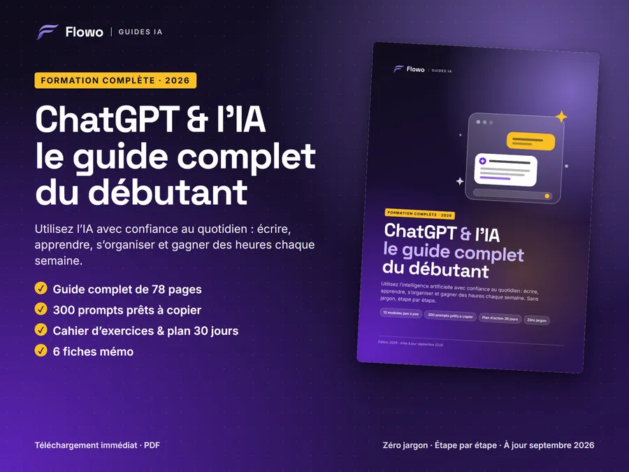 Couverture du guide « ChatGPT et l’IA : le guide complet du débutant »