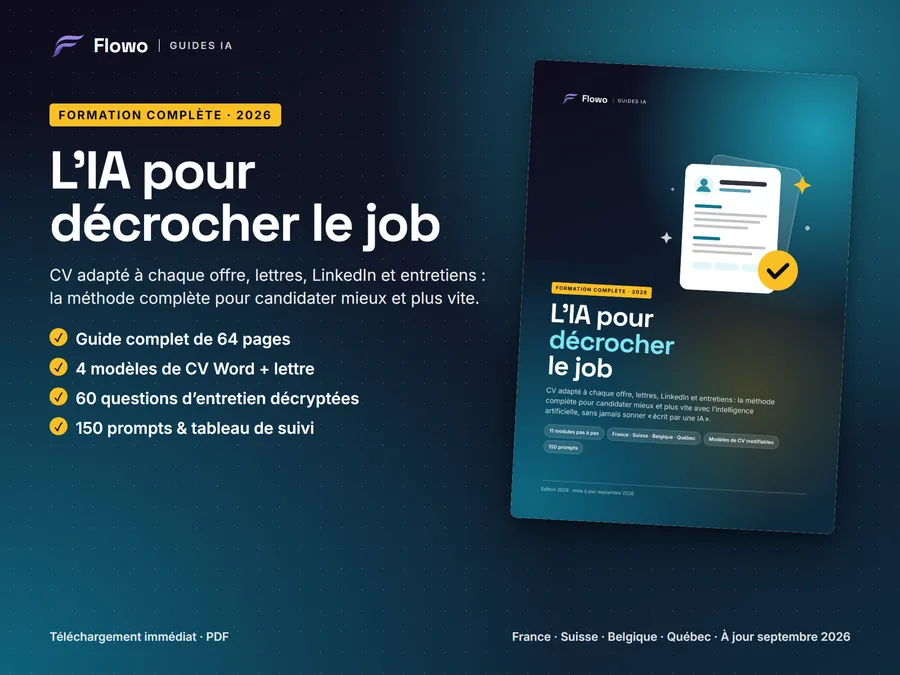Couverture du guide « L’IA pour décrocher le job »