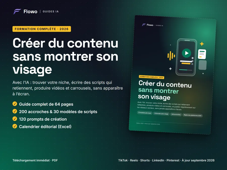 Couverture du guide « Créer du contenu sans montrer son visage »
