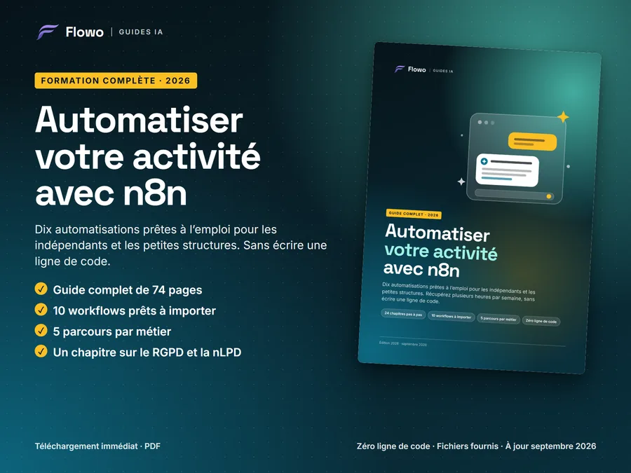 Couverture du guide « Automatiser votre activité avec n8n »